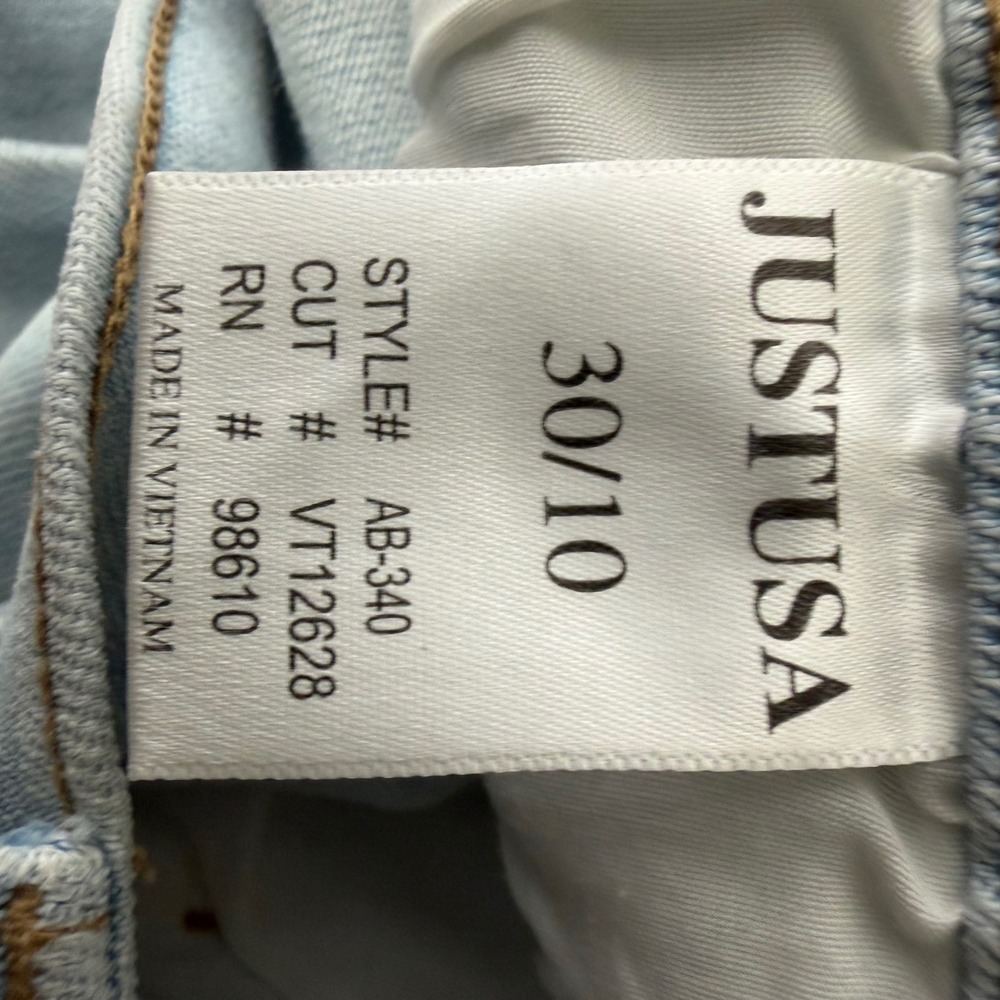 JustUSA Daleyza Wide Leg Jeans Light Wash Raw Hem Size 30/10 NEW - Picture 8 of 9